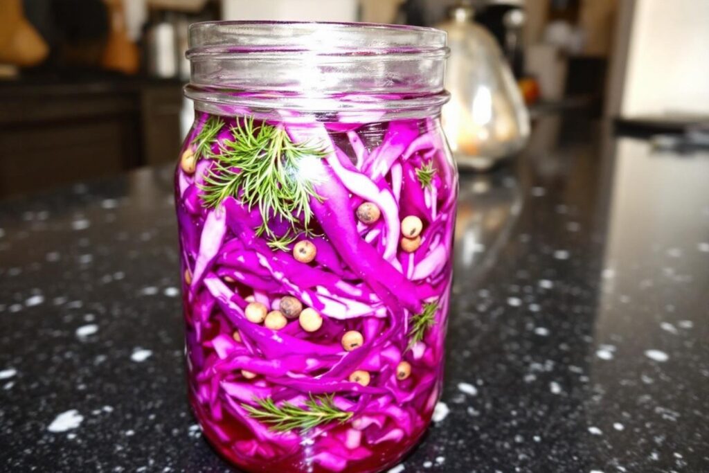 Recette de pickles de chou rouge maison : condiment facile à préparer