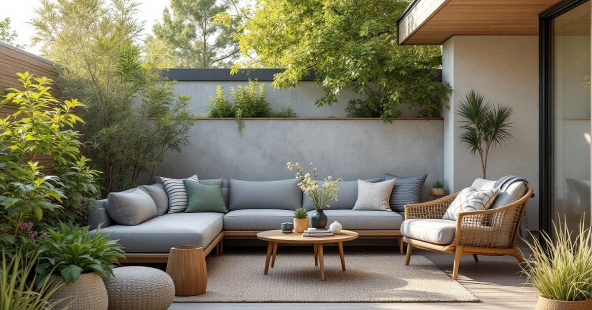 Idée aménagement petit jardin devant maison avec plantes, allée et décoration moderne